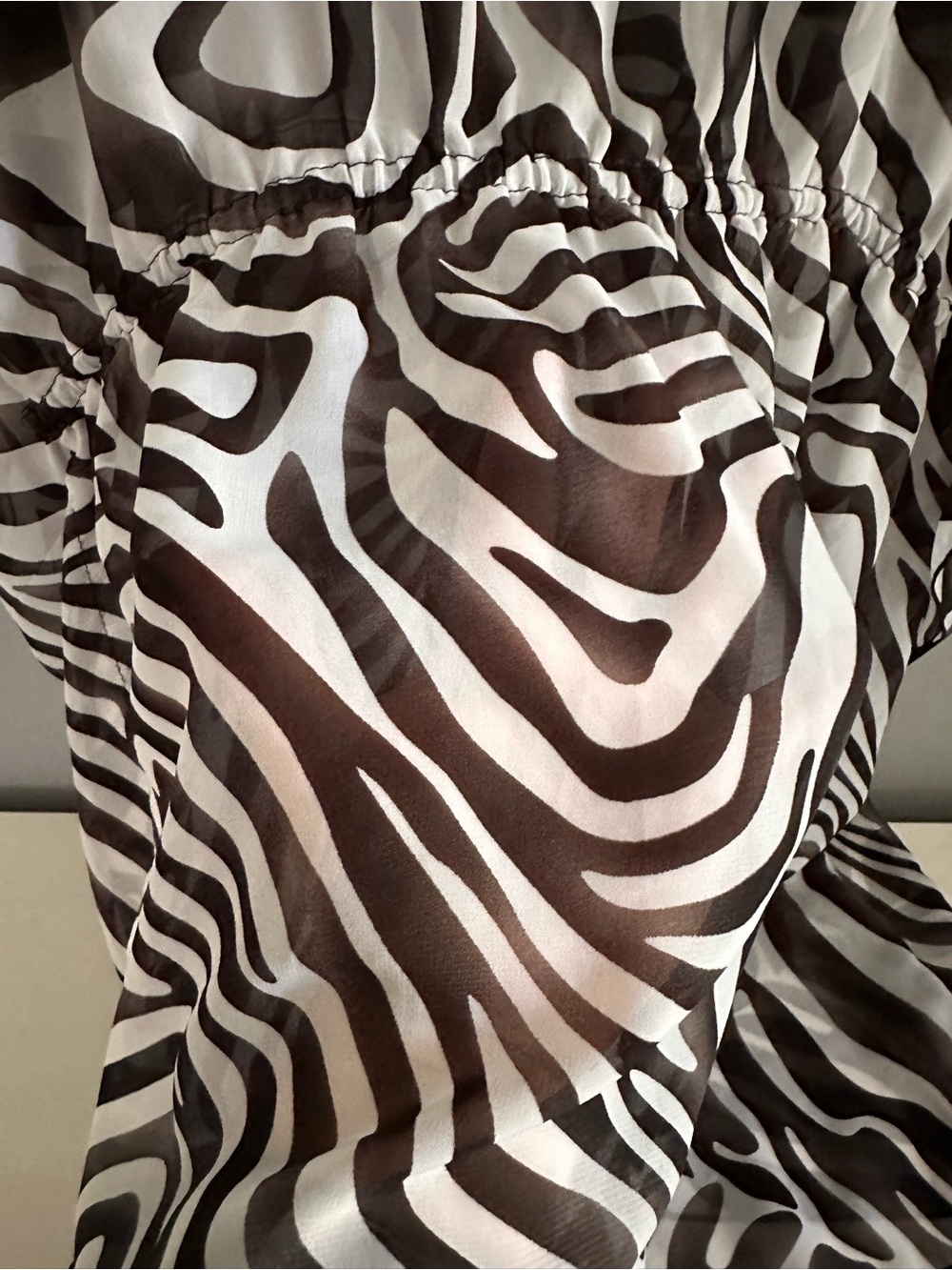 Zebra Print Swim, Bikini, Cover Up, Lightweight, XL - Picture 4 of 7